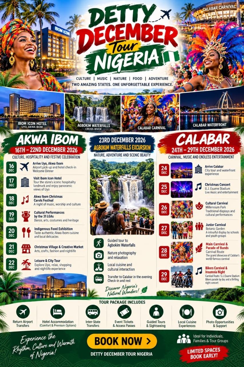 Detty December Tour Nigeria 2026 flyer